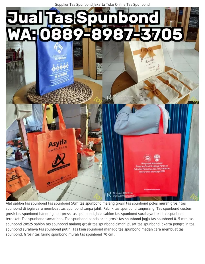 supplier tas spunbond jakarta toko online