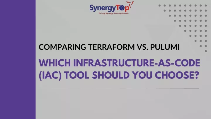 comparing terraform vs pulumi