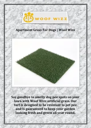 Apartment Grass For Dogs | Woof Wizz