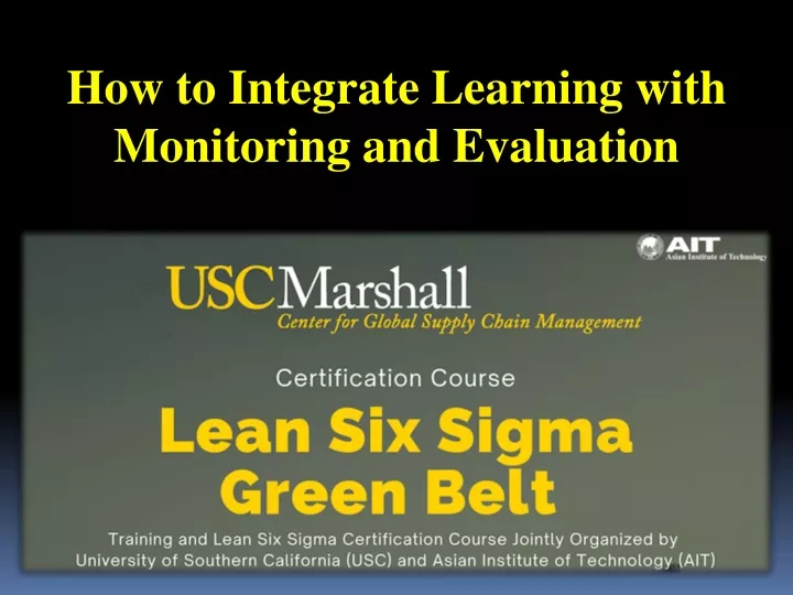 how to integrate learning with monitoring