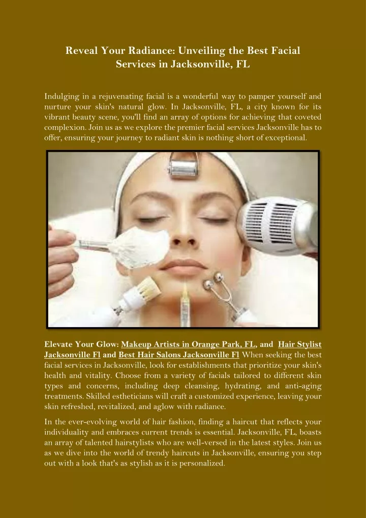 reveal your radiance unveiling the best facial