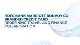 Seamless Integration of Finance and Travel: HDFC Bank Marriott Bonvoy Credit Car
