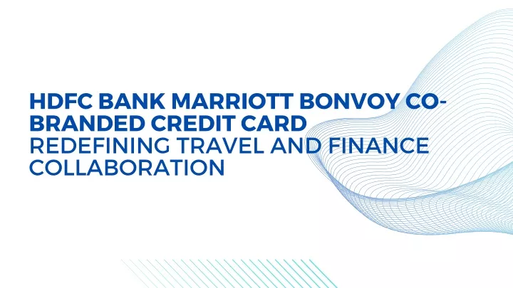 hdfc bank marriott bonvoy co branded credit card