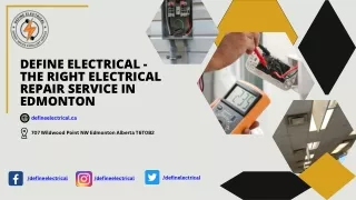Define Electrical - the Right Electrical Repair Service in Edmonton