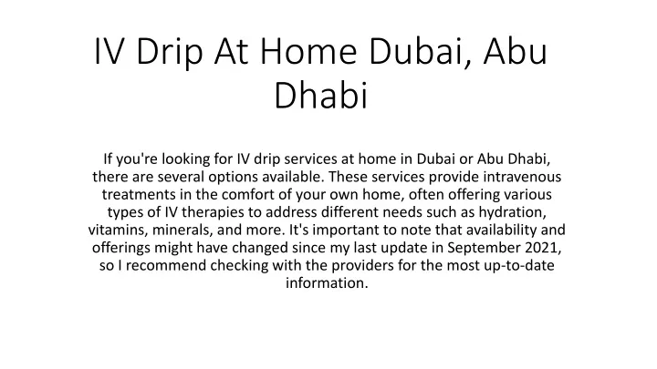 iv drip at home dubai abu dhabi