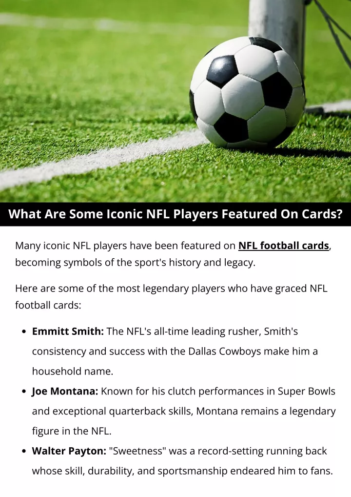 what are some iconic nfl players featured on cards