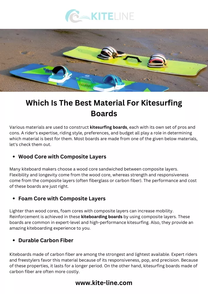which is the best material for kitesurfing boards