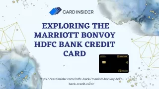 Marriott Bonvoy HDFC Bank Credit Card: Your Key to Luxury