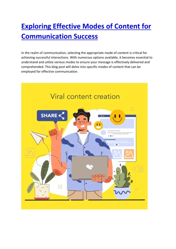 exploring effective modes of content