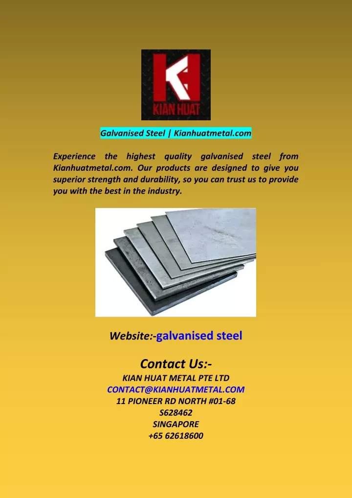 galvanised steel kianhuatmetal com