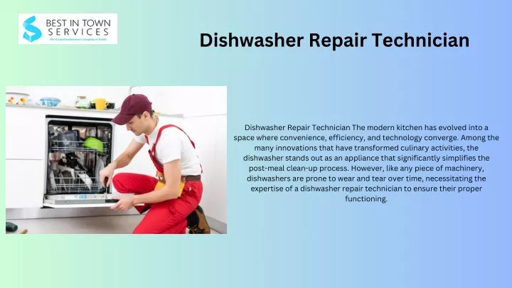 dishwasher repair technician