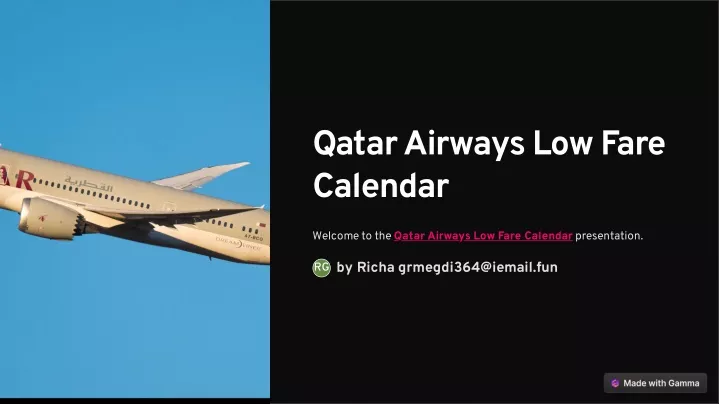 qatar airways low fare calendar