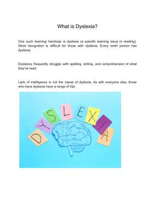 What is Dyslexia_