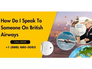 How do I speak to someone on British Airways (2)