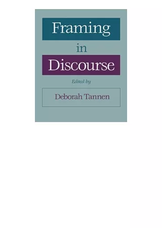 Download PDF Framing in Discourse unlimited