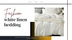 white linen bedding - slide 1