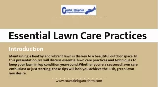 Essential Lawn Care Practices, Coastal Elegance Property Maintenance