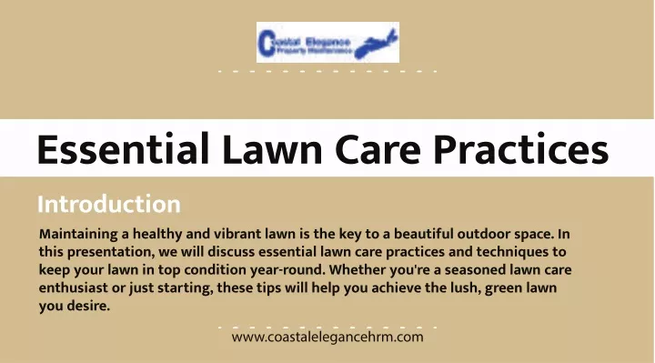 essential lawn care practices introduction