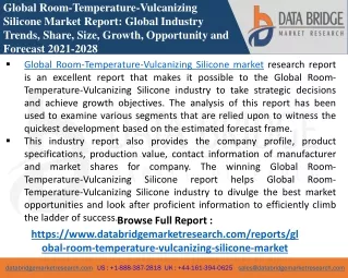 Room-Temperature-Vulcanizing Silicone -Chemical Material