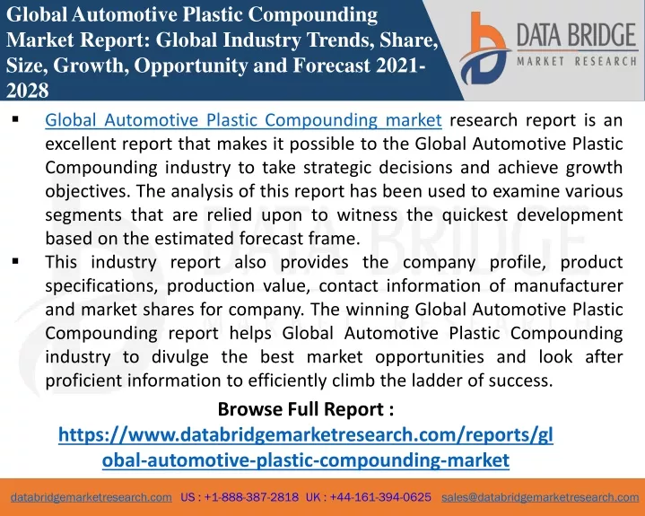 global automotive plastic compounding market