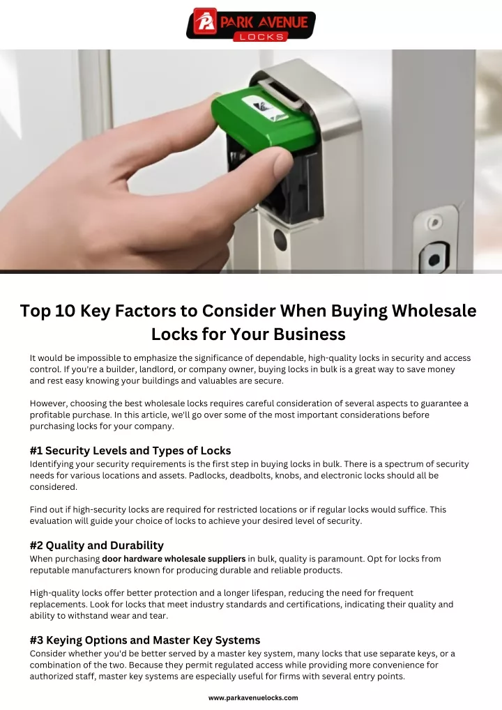 top 10 key factors to consider when buying