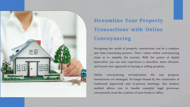streamline your property transactions with online conveyancing