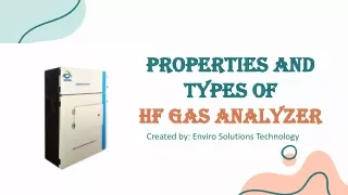 Properties and types of HF GAS ANALYZER