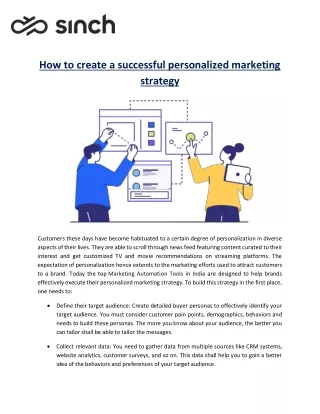how to create a successful personalized marketing