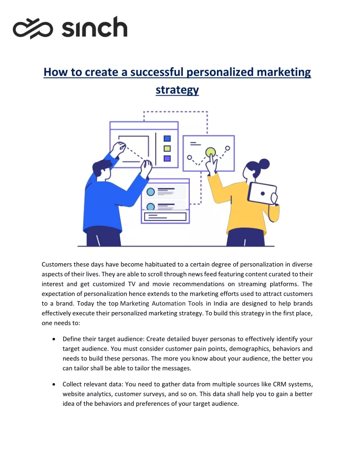 how to create a successful personalized marketing
