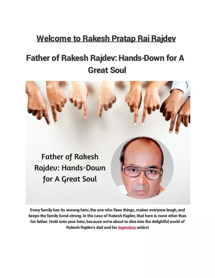 welcome to rakesh pratap rai rajdev