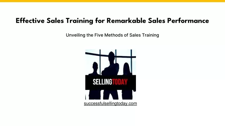 effective sales training for remarkable sales performance