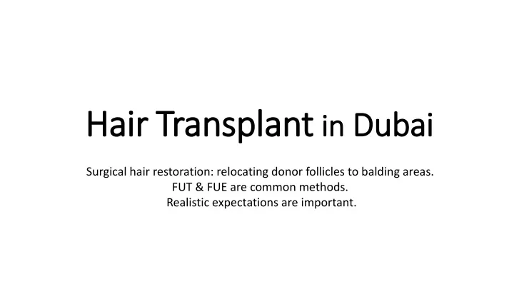 hair transplant in dubai
