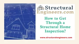 how to get through a structural home inspection
