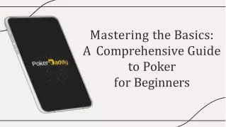 Learn How to play poker for beginners, Poker Basics, Strategy & tips -PokerDaddy
