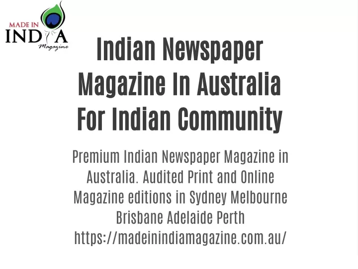 indian newspaper magazine in australia for indian