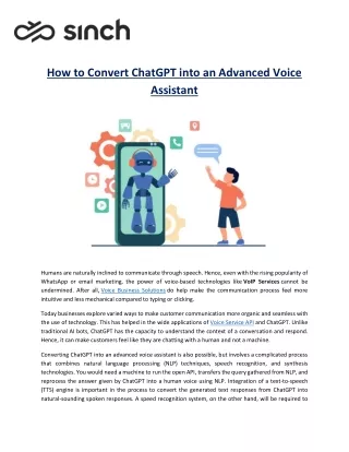 how to convert chatgpt into an advanced voice