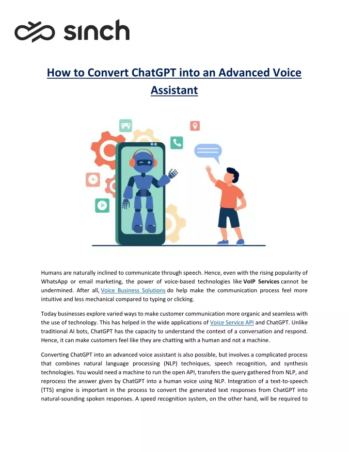how to convert chatgpt into an advanced voice