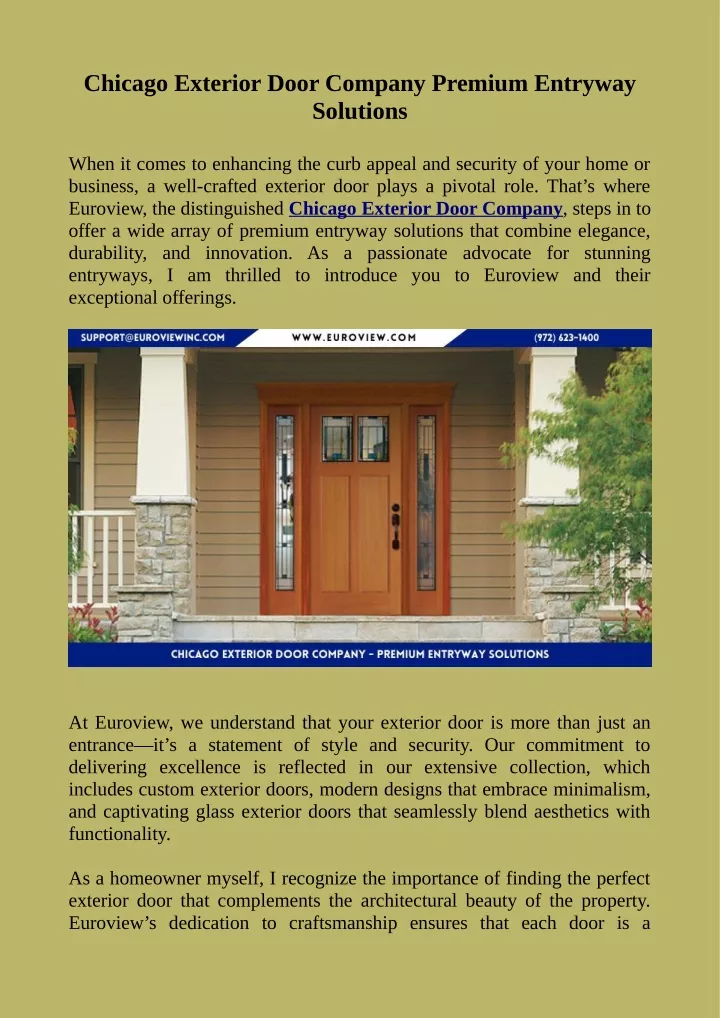 chicago exterior door company premium entryway