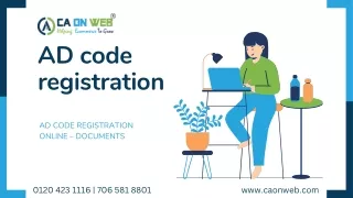 AD code registration online