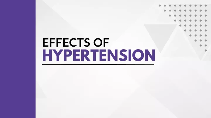 effects of hypertension