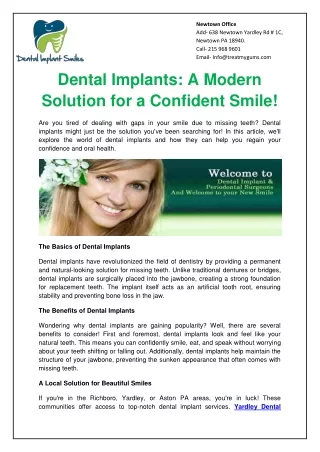 A Modern Solution for a Confident Smile