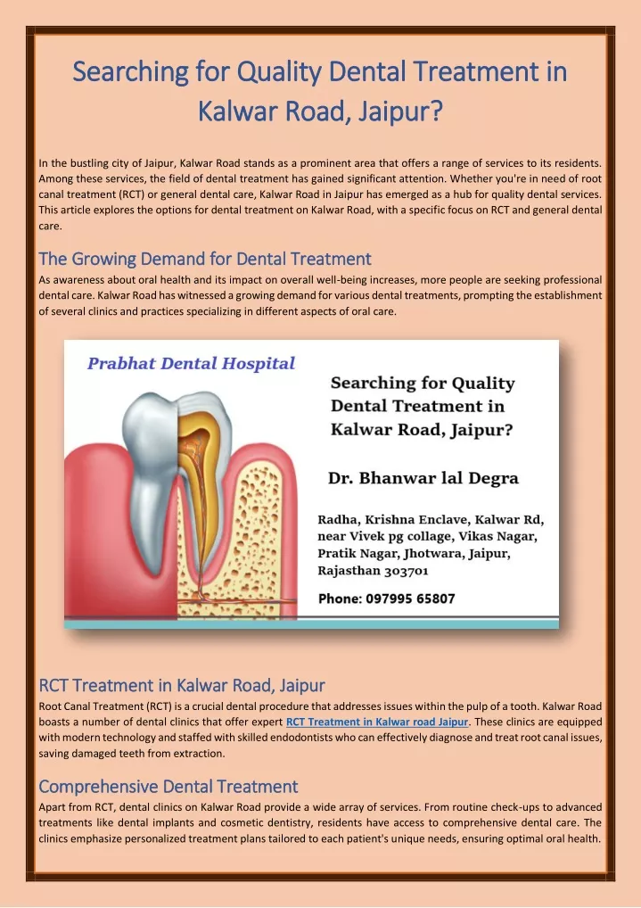 searching for quality dental treatment