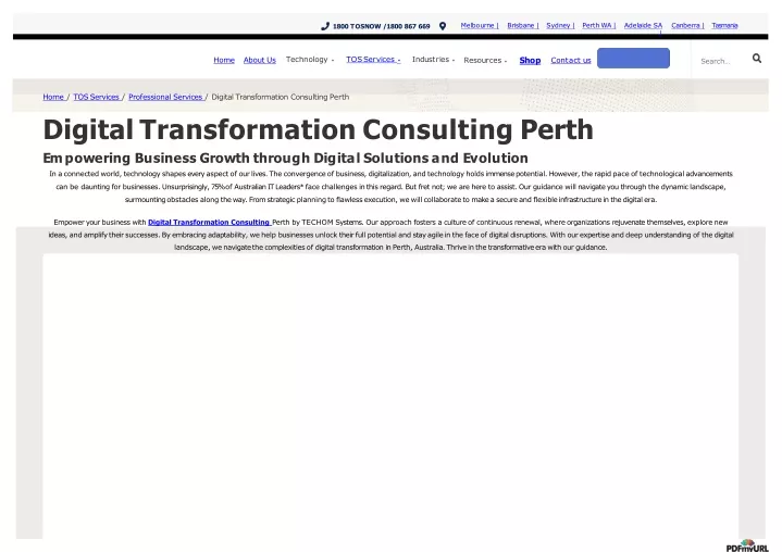 digital transformation consulting perth