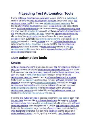 4 leading test automation tools