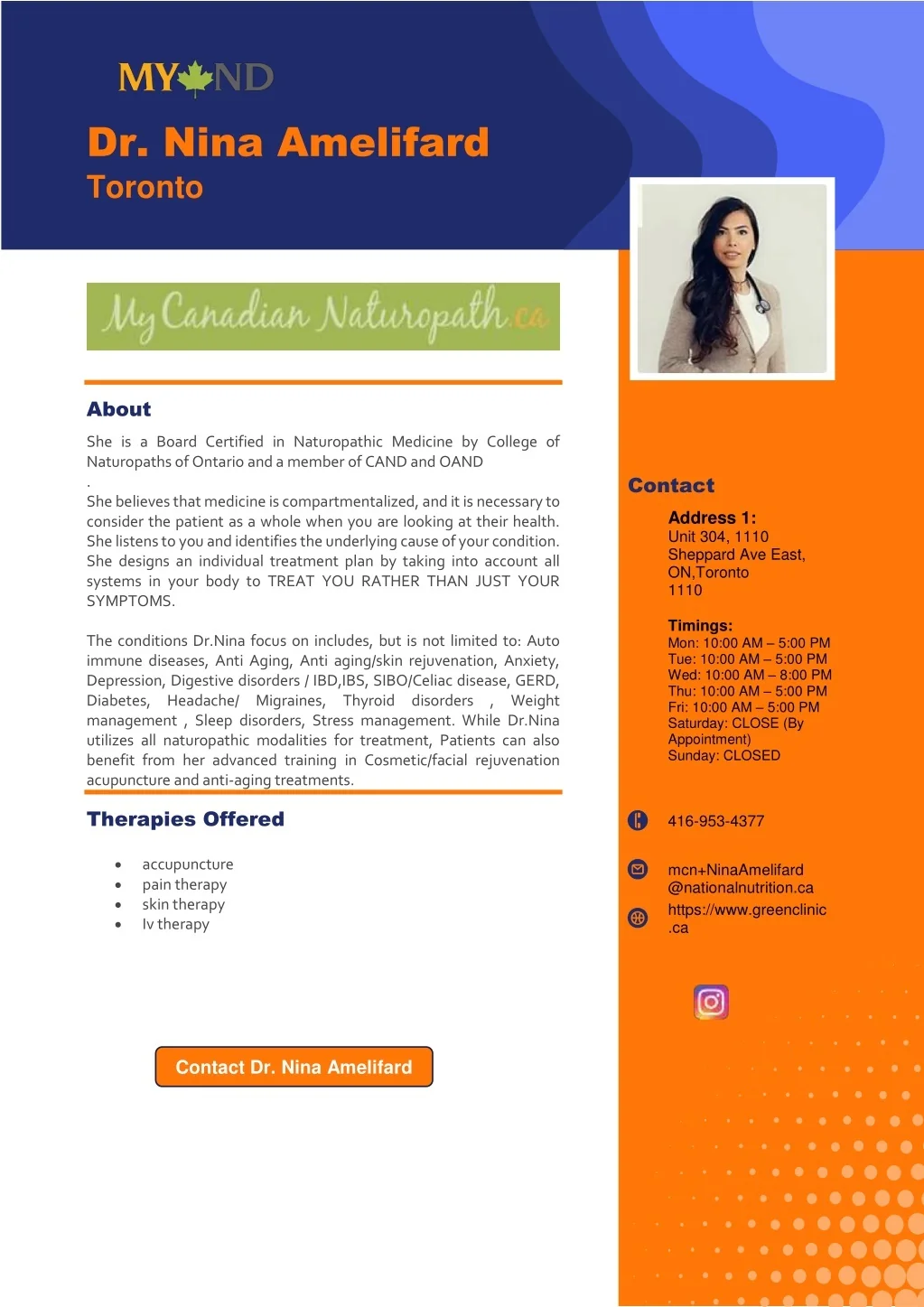 PPT - Dr. Nina Amelifard-Naturopath-Toronto PowerPoint Presentation ...