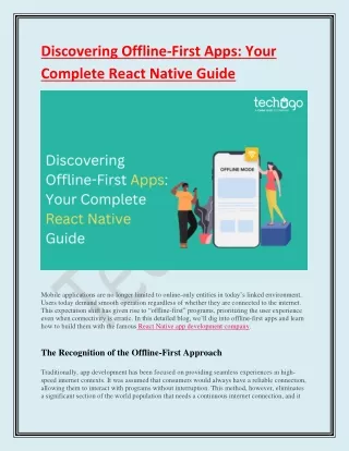 discovering offline first apps your complete