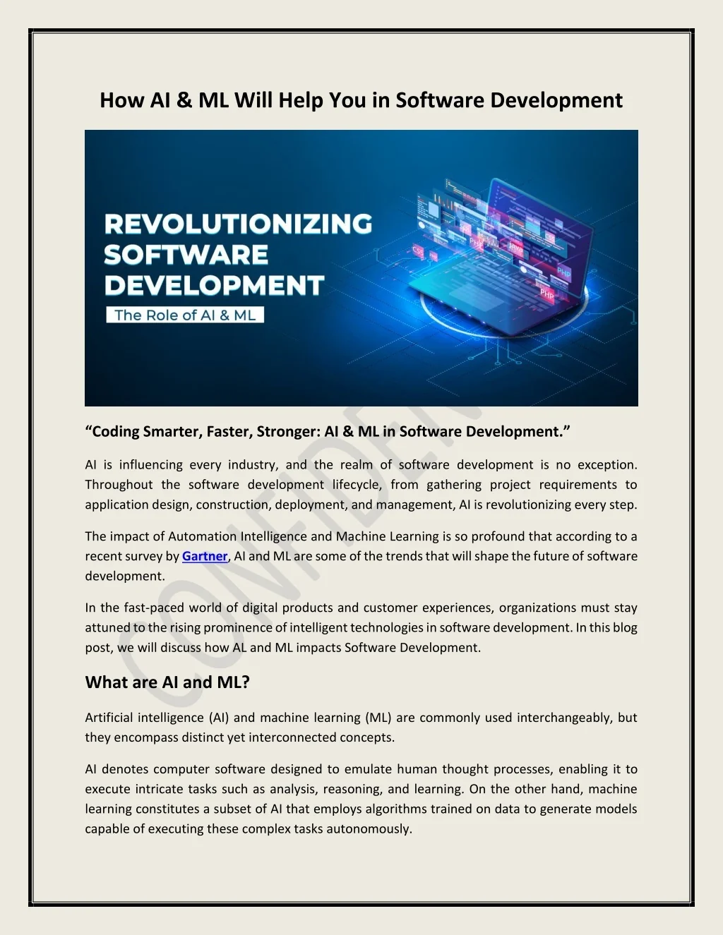 PPT - How AI & ML Will Help You in Software Development PowerPoint ...