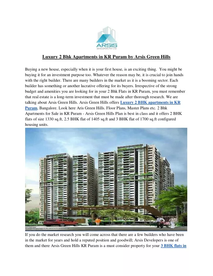 luxury 2 bhk apartments in kr puram by arsis