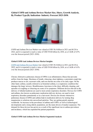 Global COPD and Asthma Devices Market