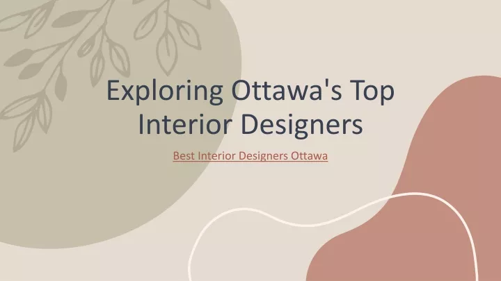 Exploring Ottawa S Top Interior Designers N 